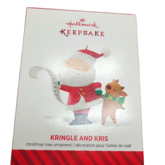 Hallmark Keepsake Kringle & Kris Ornament 2014 Santa & Reindeer Christmas Décor - Picture 2 of 9